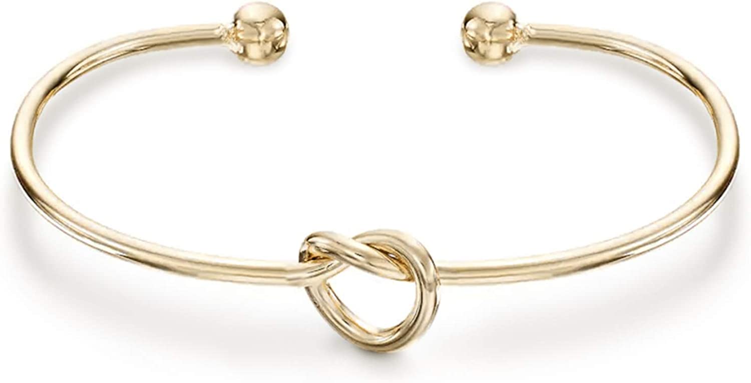 230816063324343_1 PAVOI 14K Gold Plated Forever Love Knot Infinity Bracelets for Women | Gold Bracelet for Women - Image 1